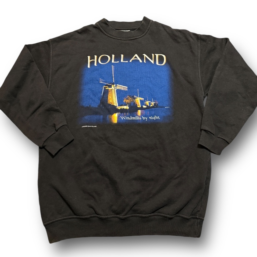 Vintage Holland Spellout Oversized‎ Crewneck Sweatshirt - Size Large